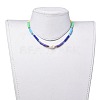 Handmade Polymer Clay Heishi Beads Necklaces NJEW-JN02527-4