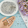 1200Pcs 6 Styles CCB Plastic Beads with ABS Plastic Beads CCB-SC0001-15-3