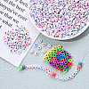 1 Bag 1200Pcs Opaque Acrylic Flat Round with Letter & Heart Beads DIY-YW0002-32-7