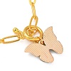 Butterfly Alloy Cellulose Acetate (Resin) Pendant Necklaces NJEW-JN02950-02-4