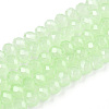 Baking Paint Imitation Jade Glass Bead Strands DGLA-A034-J8MM-A03-1