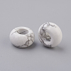 Natural Howlite European Beads X-G-G740-14x8mm-07-2