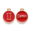 Alloy Enamel Pendants ENAM-S124-01B-07I-1