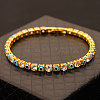 Brass & Clear Cubic Zirconia & Resin Evil Eye Tennis Bracelets for Women FS-WG6CA97-24-1