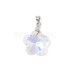 AB Color Plated Glass Pendants PALLOY-JF04596-02-3