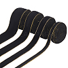 4 Rolls 4 Styles Single Face Velvet Gold Edged Ribbon for Bowknot Making OCOR-PH0002-93-1