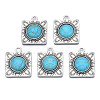 Synthetic Turquoise Pendants PALLOY-N157-027-1