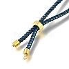 Braided Cotton Cord Slider Bracelet Making MAK-R001-01G-29-3