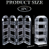PS Plastic Earring Display Folding Screen Stands with 4 Folding Panels ODIS-WH0043-142A-02-2