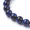 Natural Blue Tiger Eye Beads Strands X-G-G099-8mm-13-3
