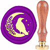 Brass Wax Seal Stamp AJEW-WH0337-013-1