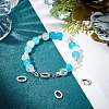 4Pcs 925 Thailand Sterling Silver Spring Gate Rings STER-SC0001-34-4