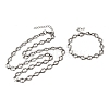 304 Stainless Steel Link Chain Bracelet & Necklace Jewelry Sets SJEW-L199-20P-4