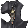Golden 304 Stainless Steel Sun Chandelier Earrings EJEW-JE05674-01-3