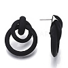 Spray Painted Eco-Friendly Iron Dangle Stud Earrings X-EJEW-T009-03A-01-NR-3