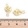 Brass with Clear Cubic Zirconia Charms KK-P271-27G-3