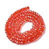 Baking Electroplate Glass Beads Strands X-DGLA-A039-J4mm-B01-2