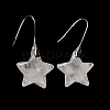 Natural Quartz Crystal Star Dangle Earrings EJEW-I315-03P-09-3