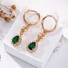 Brass Micro Pave Cubic Zirconia Leverback Earrings EJEW-K300-49G-3