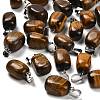 Natural Tiger Eye Pendants G-Z067-03P-09-1