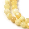 Natural Yellow Jade Beadd Strands G-A274-A01-6mm-4