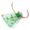 Heart Printed Organza Bags OP-R022-7x9-13-3