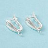 Brass Hoop Earring Findings with Latch Back Closure KK-A172-21S-1