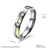 Valentine's Day Gifts Titanium Steel Cubic Zirconia Couple Rings For Women RJEW-BB16490-9P-3