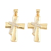 Easter Brass Micro Pave Clear Cubic Zirconia Pendants ZIRC-F148-14G-G-1
