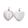 Natural White Shell Mother of Pearl Shell Pendants BSHE-F011-04A-P-2