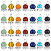 SUPERFINDINGS 4 Sets Chakra Mixed Gemstone Connector Charms PALLOY-FH0001-86-1