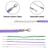 50Pcs 5 Colors Waxed Cord and Organza Ribbon Necklace Making NCOR-YW0001-02-4