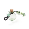 Lucky Bag Shape Glass Cork Bottle Pendants Decorations HJEW-TA00003-4