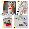 56Pcs 28 Colors Organic Wool Fabric Beads FIND-CA0003-74-6