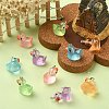10Pcs 5 Colors Luminous Transparent Resin Pendants RESI-YW0001-38-5