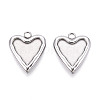 304 Stainless Steel Pendant Cabochon Settings For Enamel STAS-Q525-15P-1