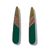 Opaque Resin & Walnut Wood Pendants RESI-M027-12C-1