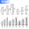 55Pcs 304 Stainless Steel Hitch Pin Clips & 90Pcs Open Latch & 39Pcs Connecting Rod Plug Bolt Pins STAS-AR0002-68-4