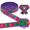 7M Flat Ethnic Style Polyester Ribbon OCOR-WH0046-74C-6