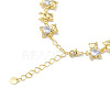 Clear Cubic Zirconia Bear Link Chain Bracelet BJEW-H586-02G-4