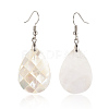 White Shell Dangle Earrings SSHEL-K020-04-2