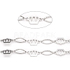 304 Stainless Steel Crown Link Chains CHS-F015-01P-2