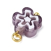 Handmade Millefiori Glass Charms PALLOY-JF04572-01-5