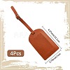 CutHollow 4Pcs PU Leather Luggage Tag OFST-CL0001-01B-02-2