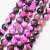 Natural Fire Crackle Agate Bead Strands G-K166-06F-10mm-01-1