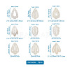 KISSITTY 18Pcs 9 Shapes Natural Capiz Shell Pendants SHEL-KS0001-01-17