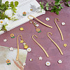 DIY Flower Bees Alloy Enamel Pendants Boolmarks Making Kits DIY-NB0013-97-4