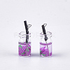 Glass Bottle Pendants X-CRES-N017-06G-2