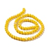 Electroplate Opaque Solid Color Glass Beads Strands X1-EGLA-A034-P6mm-L02-2