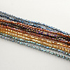 Electroplate Glass Bead Strands EGLA-R094-3mm-M2-1